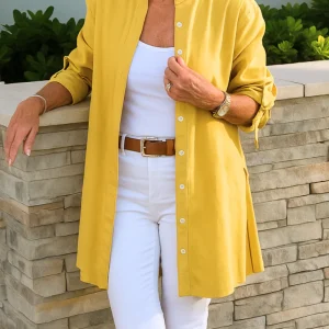 Louise ~ Chemisier uni à manches nouées