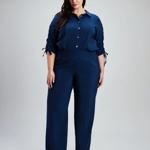 Pantalon décontracté large à enfiler