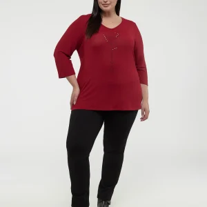 Pantalon droit ajusté en tricot à enfiler