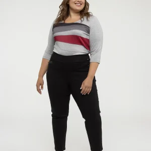 Pantalon droit semi-ajusté à enfiler - Petite