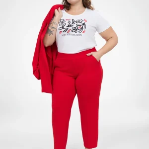 Pantalon de tricot droit à enfiler