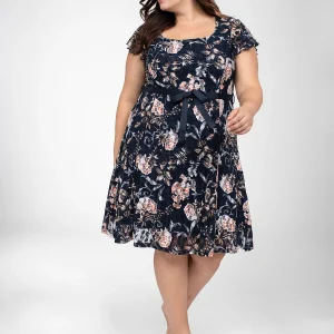 Robe midi évasée en tricot