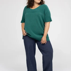 Chandail en tricot ample à manches 3/4