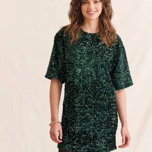 Robe Rally à sequins verts