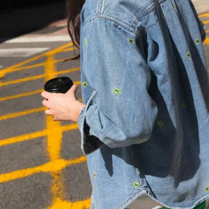 Veste en jean brodé Vlodia