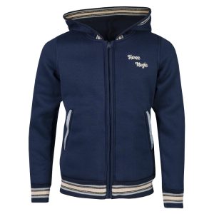 Sweat zippé Mackenzie enfant – Marine – Veste polaire à capuche chaude et colorée