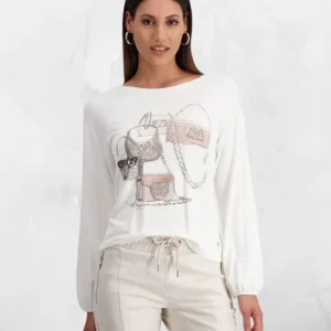 Chandail avec sacs à main et strass