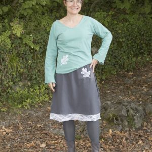 Jupe Patch’Mode Fleurs Givrées