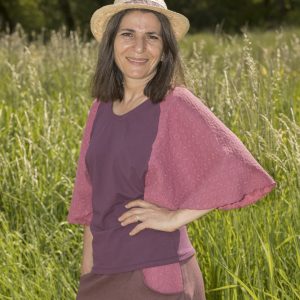 T-shirt à manches papillon Coeur Bohème