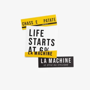 La Machine Sticker Set - Yellow & Black - 3x