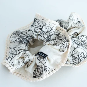 Chouchou à frange écru