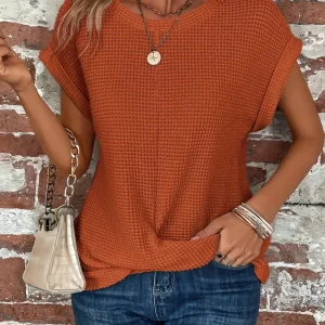 Adèle ~ Blouse élégante à col rond