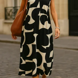 Jeanne ~ La robe à encolure en V qui dégage un charme naturel